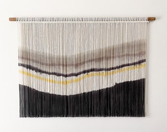 Kalkstein Faser Kunst Wandbehang: Moderner gewebter Wandteppich