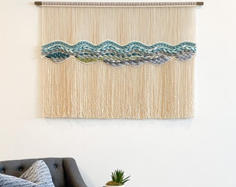 Hope wall art, woven wall hanging, macrame wall hanging, bohemian decor, tapestry wall decor, fiber art hanging, large wall art