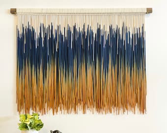 Raindance, Fiber Art, Wall Decor, wall art, macrame wall hanging, decor wall art, woven wall hanging, wall hangings, dip dye tapestry