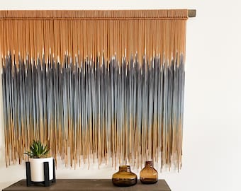Rainfall, Fiber Art, Wall Decor, wall art, macrame wall hanging, decor wall art, woven wall hanging, wall hangings, dip dye tapestry