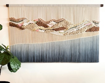 Hanalei Bay Makramee Wandbehang: Küsten Fibre Art Wandteppich