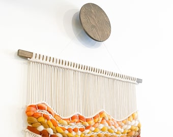 Wooden Wall Hook, Macrame Wall Hanging Hardware,  Fiber Art, Yarn Rope Art Holder