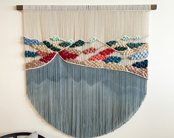 Evermore Makramee Wandbehang: Großer Wandteppich aus Bergfasern