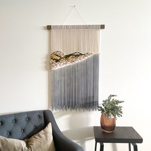 Dip dyed macrame wall hanging on sale