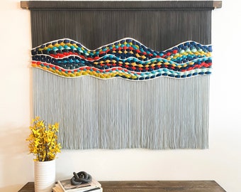 Kaleidoscope, Large Wall Decor, wall art, macrame wall hanging, bohemian tapestry, decor wall art, boho headboard, woven wall hanging
