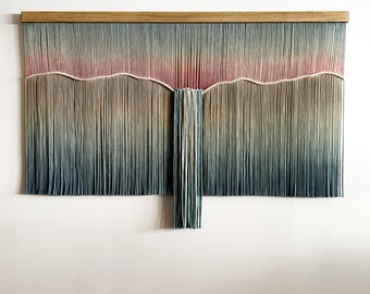 Handgefärbter Wandbehang aus Baumwolle