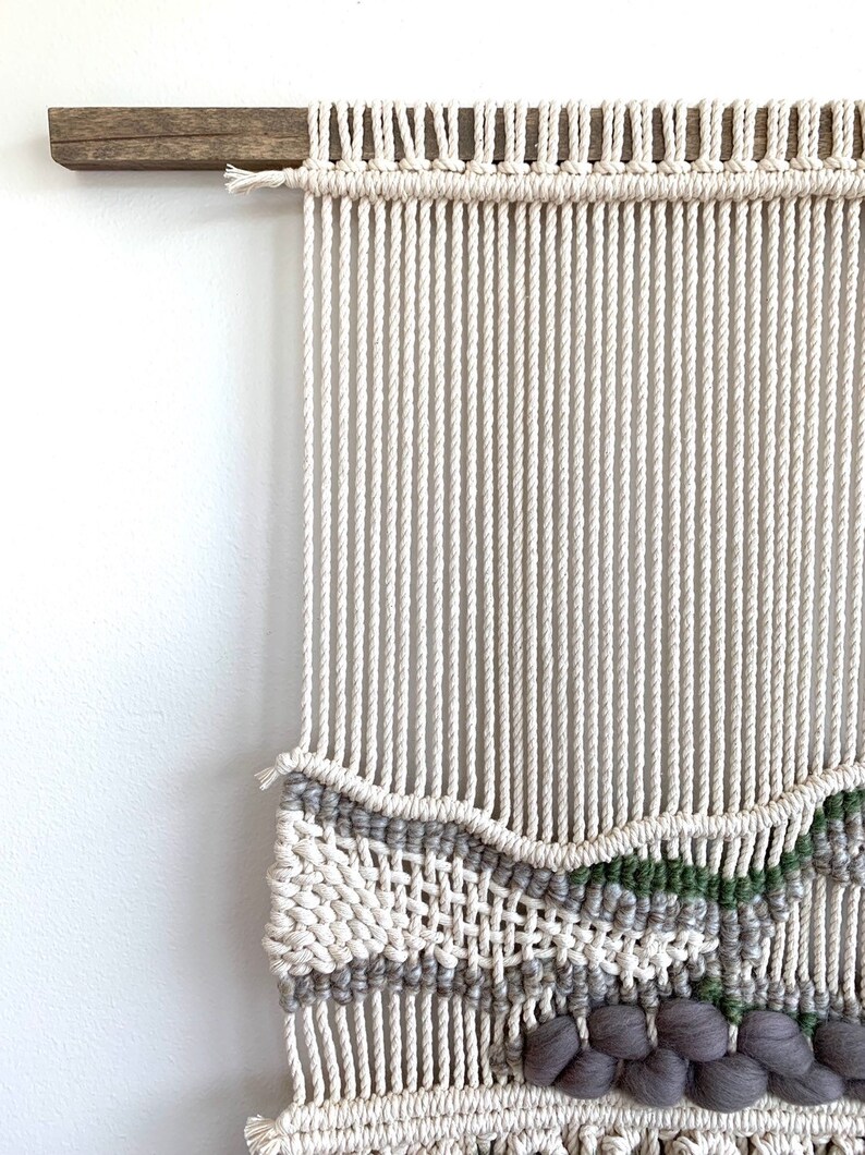 Meadows Large Macrame Wall Hanging Green Macrame Etsy