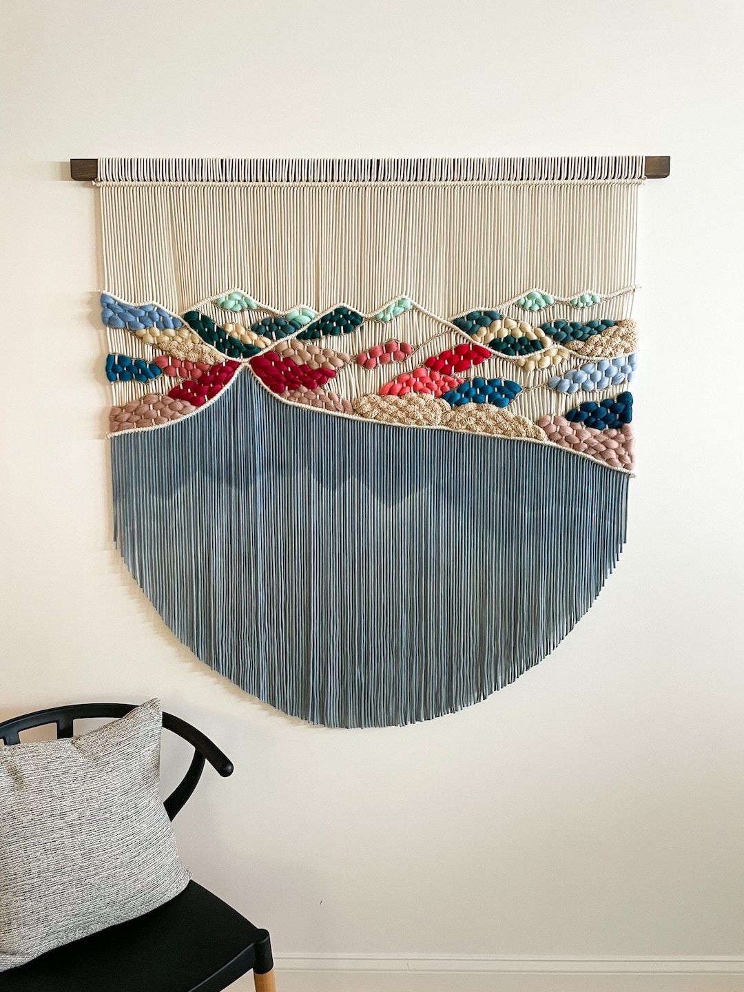 Evermore, Macrame Wall Hanging, Fiber Art, Yarn Wall Hanging, Wall