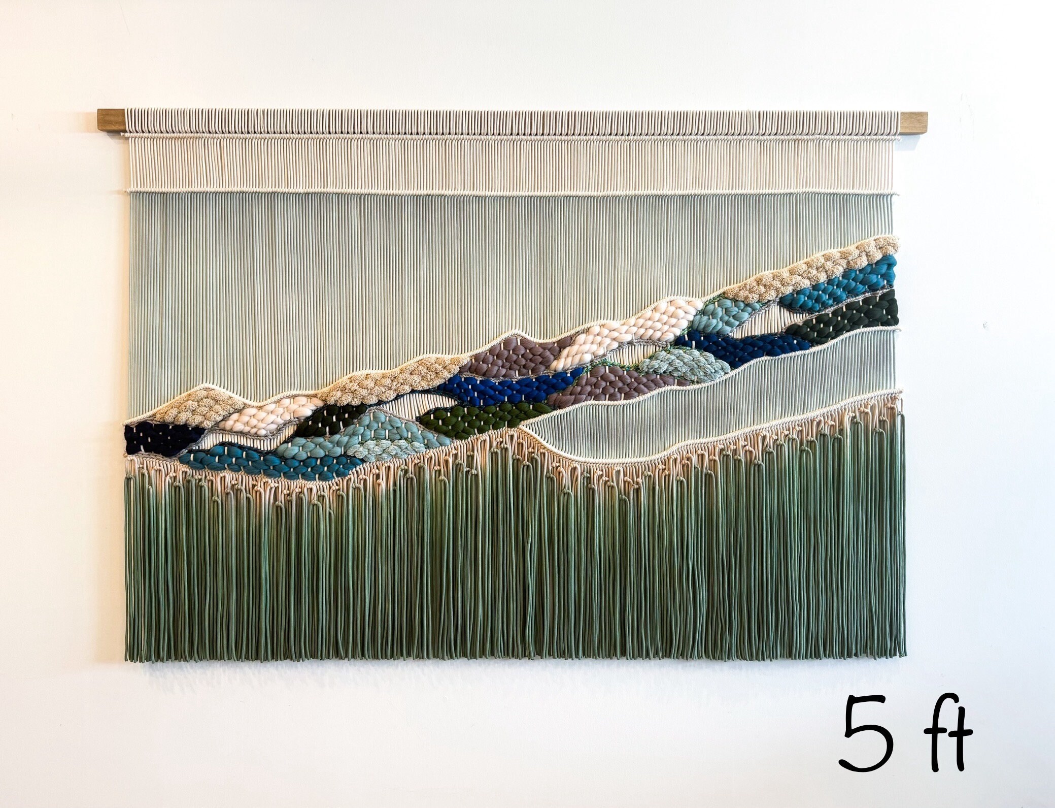 ケトルコーブ マクラメ壁掛け：海岸の繊維アートタペストリー - Etsy 日本