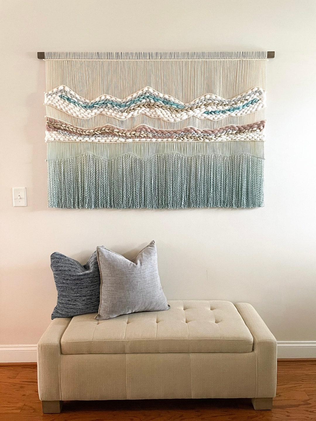 Eternal, Macrame Wall Hanging, Fiber Art, Yarn Wall Hanging, Wall Decor