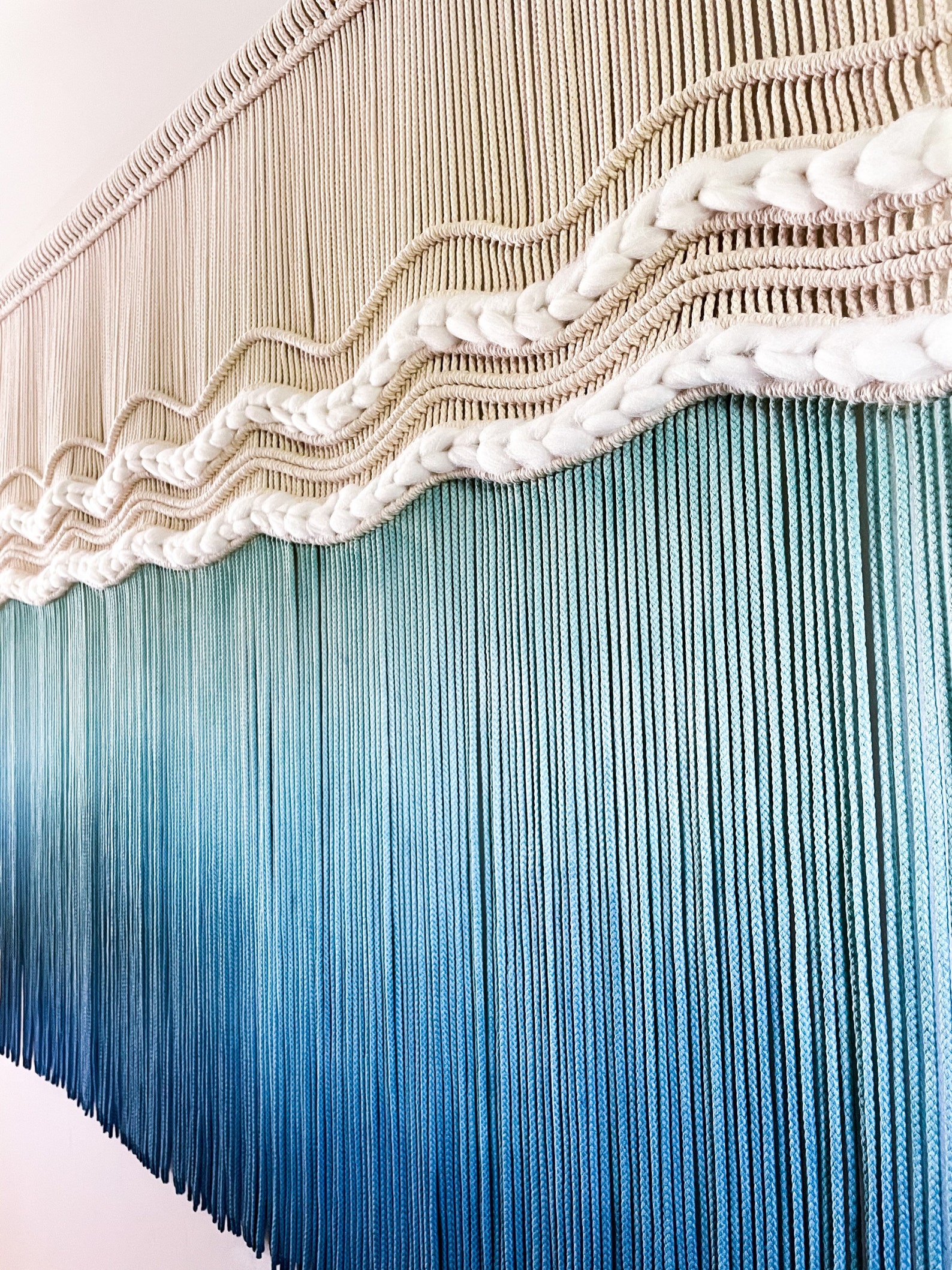 Waves Large Contemporary Macrame Wall hanging macraweave Etsy