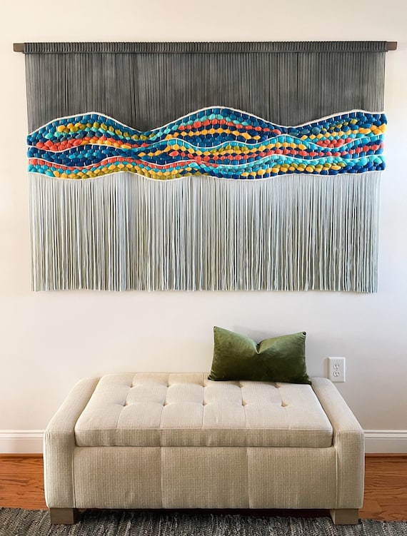 Kaleidoscope Large Wall Decor Wall Art Macrame Wall Etsy