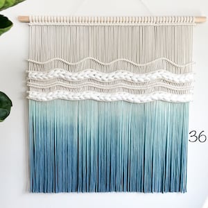 Waves, Large Macrame Wall hanging, wall art, wall tapestry, coastal home decor, living room wall art, fiber art, nautical decor, ocean theme