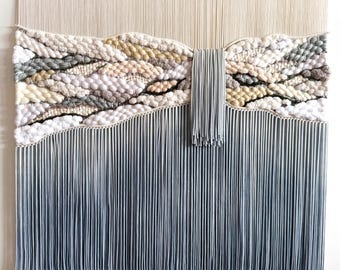 Fall Creek Gorge Wandteppich: Dip Dye Berg Fibre Art Wandbehang