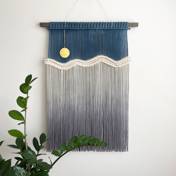 Moonlight, Macrame wall hanging, Moon Wall art, Gift for her, Moon Art, Sun art, Moon Phase, fiber art, Wall hangings, boho Tapestry