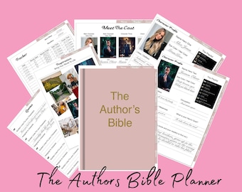 Self Publishing Planner digital -Novel Writing Planner - Author Planner - Author Book Planner -Character Planner - Book World Building