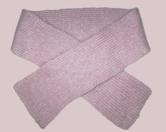 Weicher Baby Schal altrosa Angora rosa neu handmade baby scarf soft knitted