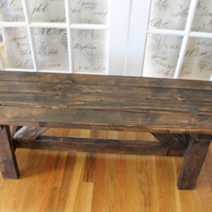 Handmade Wooden Bench, Rustic Farmhouse Bench, Entryway Bench, - Etsy