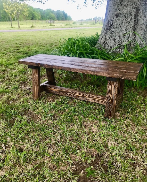 Rustic farmhouse entryway bench outlet