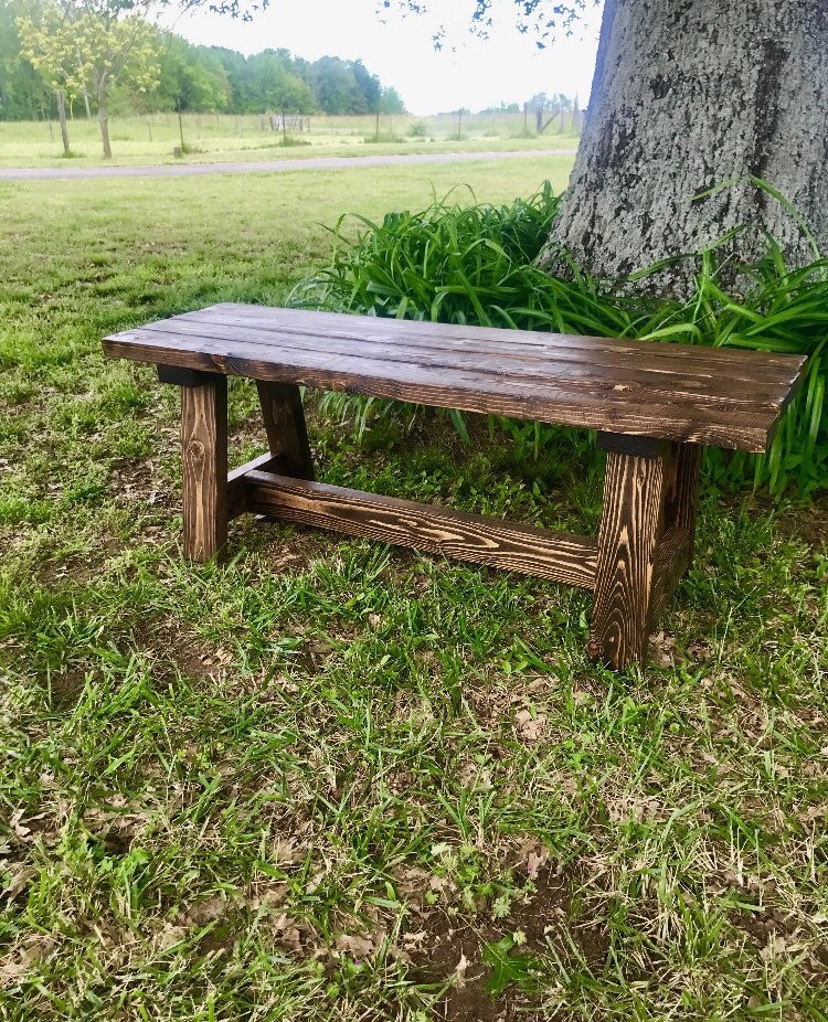 Handmade Wooden Bench/Rustic Bench/Farmhouse Bench/Entryway Etsy