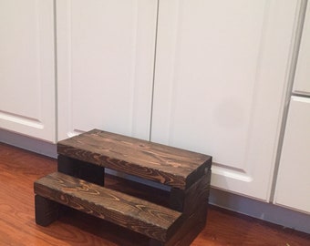 Kids Step Stool, Toddler Step Stool, Rustic Step Stool, Wooden Step Stool, Pet Step Stool, Bathroom Step Stool, Step Stool, Farmhouse Stool,