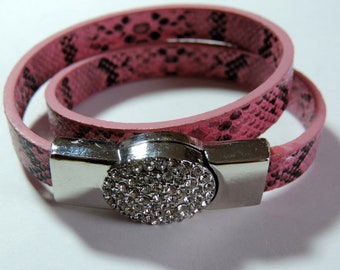 Pink Snake Bracelet "