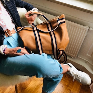 JASPER eye-catcher women's backpack leather backpack diaper shoulder bag bag bagpack carrying backpack bag handbag leather cognac personalized