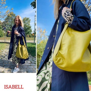 ISABELL Leder Rucksack Shopper funktional und lässig Handtasche Ledertasche Umhängetasche Schultertasche minimalistisch 3 in 1 Bild 10