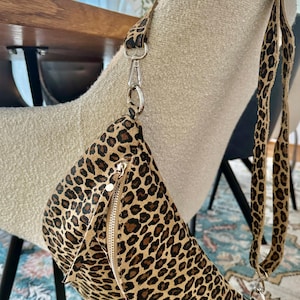IDA L shoulder bag bag leather bag large body large body bag sling bag bum bag bag Leo suede