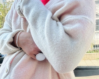 Wool sweater, wool sweater, knitted sweater, knitted sweater, one size, cozy and warm, beige