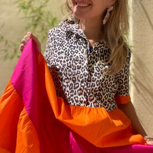 Totally beautiful dress summer dress loose and airy maxi dress one size animal print 34 36 38 40 42 S M L XL