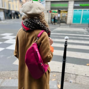 IDA XL Umhängetasche Tasche Ledertasche Großbody Großbodybag Pink Bild 2