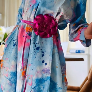 Belt strap leather suede leather belt flower made of leather flower belt exceptionally many colors