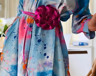 Gürtel Gurt Leder Wildleder Ledergürtel Blume aus Leder Blumengürtel Außergewöhnlich viele Farben