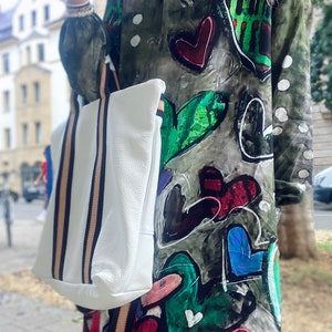 JASPER backpack leather backpack handbag bag 2 in 1 alpine white elegant image 3