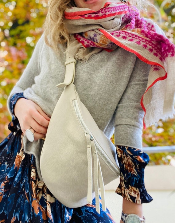 IDA L Sling Bag Shoulder Bag Leather Bag Shoulder Bag Beige