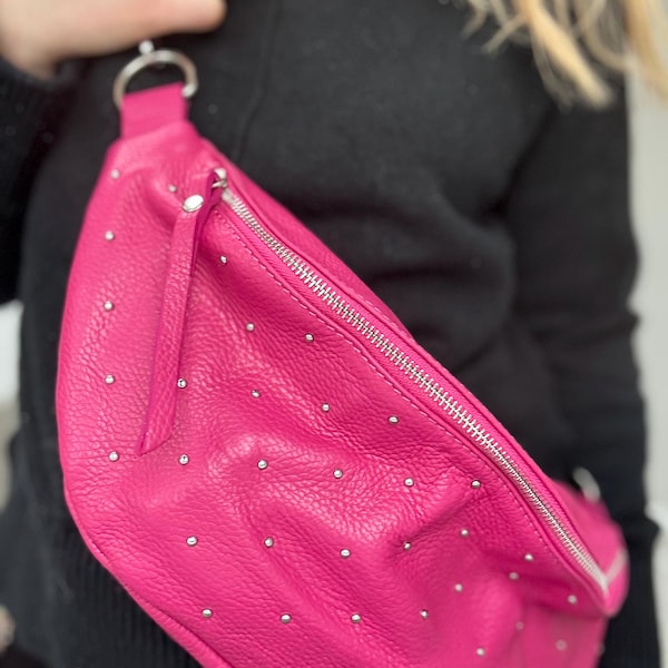 IDA L Bolso de hombro Bolso de cuero Body grande Body grande Bolso rosa