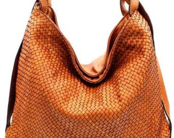 Personalized bag, backpack, rucksack bag, leather, leather handbag, woven, nappa leather, buttery soft