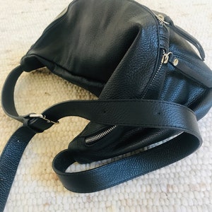 IDA XXL Extra Large Leather Bum Bag Bum Halfmoon Bag Moon Bag Shoulder ...