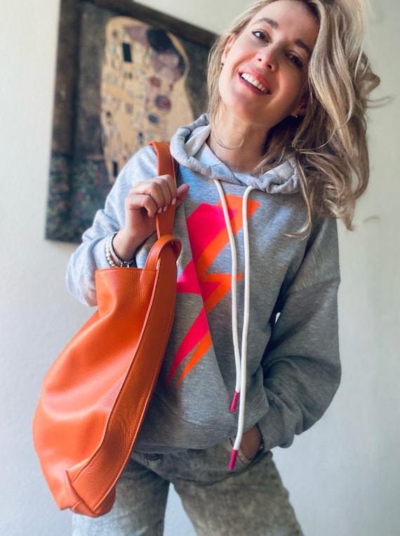 Leather backpack with hoodie attached sales