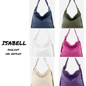 ISABELL Leder Rucksack Shopper funktional und lässig Handtasche Ledertasche Umhängetasche Schultertasche minimalistisch 3 in 1 Bild 6