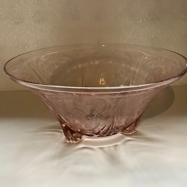 Depression Glass Punch Bowl Etsy