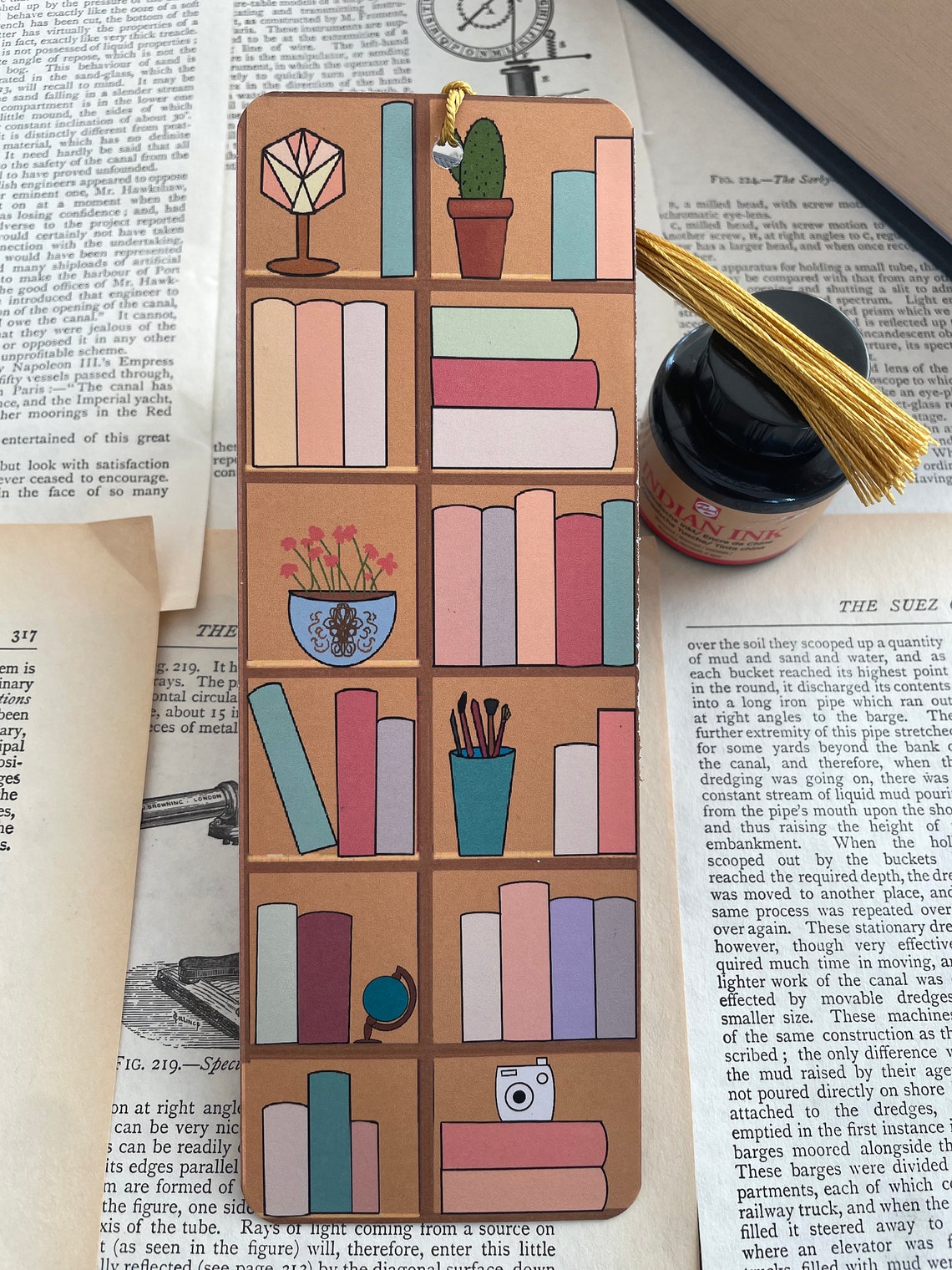 Bookshelf Book Tracker Bookmark Double Sided - Etsy