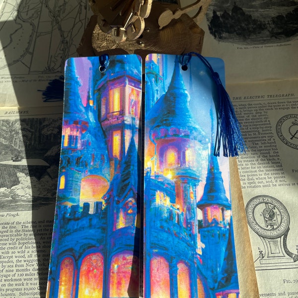 Fairytale Castle bookmark inspired by Hogwarts