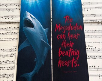 Megalodon 'Meg' inspired shark bookmark