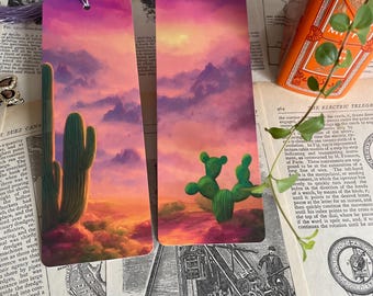 Cactus landscape bookmark