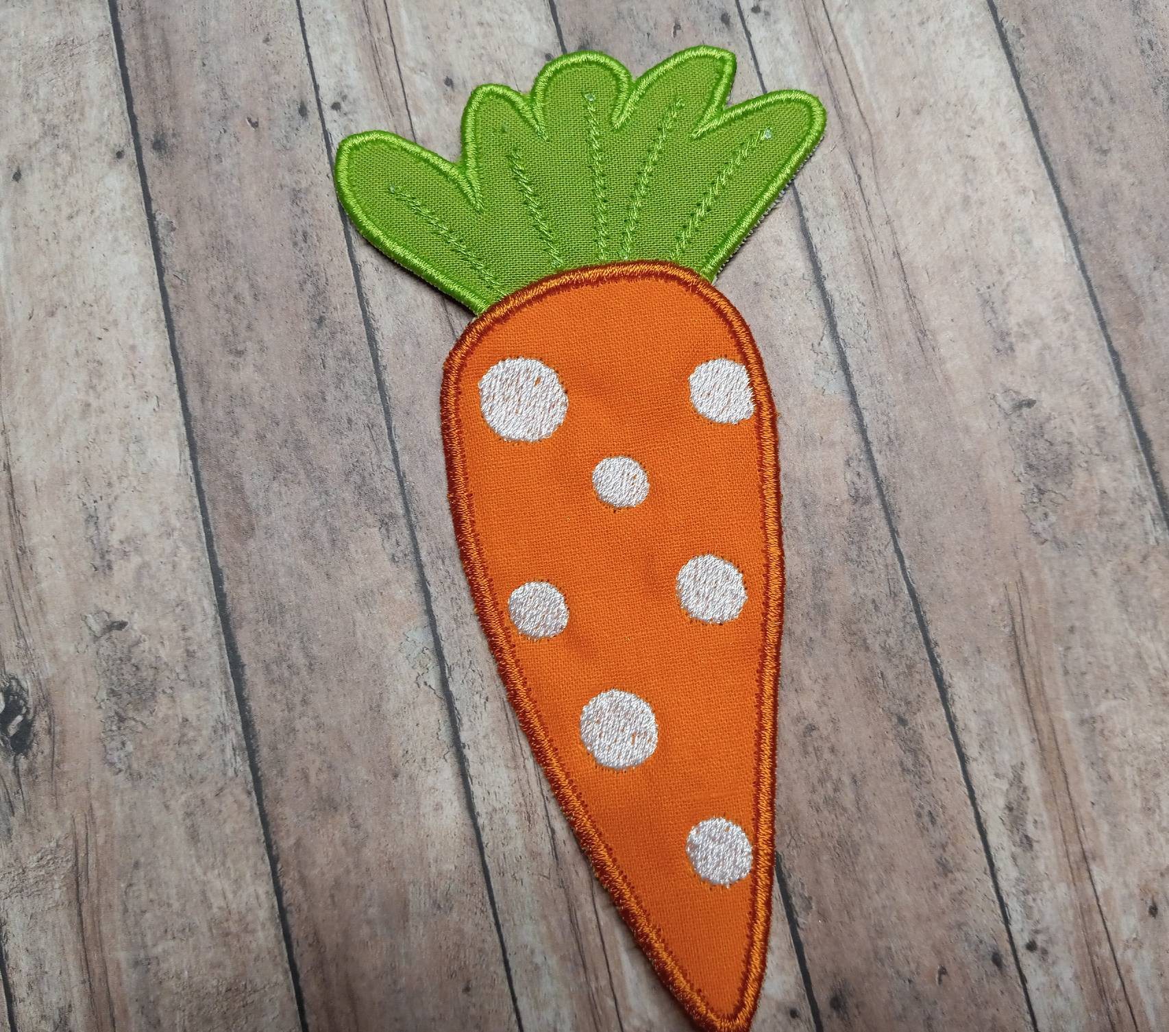 Carrot Iron on Patch: Spring Easter Appliqué (3x5.5 Inches) - Etsy