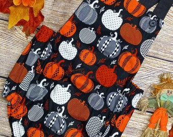Handgemaakte babyromper met pompoenpatch, herfstvakantie-outfit