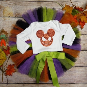 Halloween Tutu set, Halloween pumpkin, onesie tutu set fall, costumes scary pumpkin, tutu fall
