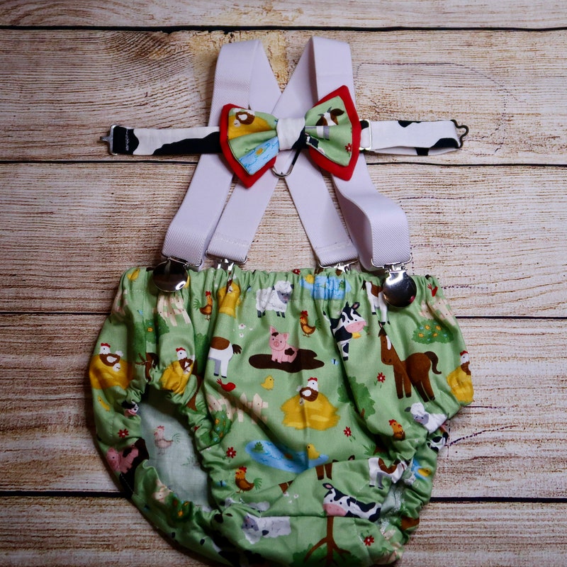 Little Farmer Applique Diaper Cover Set